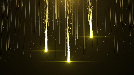 金色光效粒子拖尾动态视频元素视频
