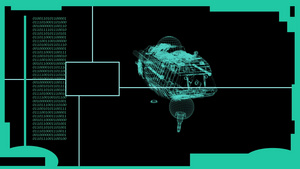 全息图空间船舶框架15秒视频