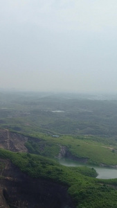 高清航拍景区郴州高椅岭丹霞地貌山脉视频