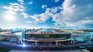 北京科技城市光线5GAE模板23秒视频