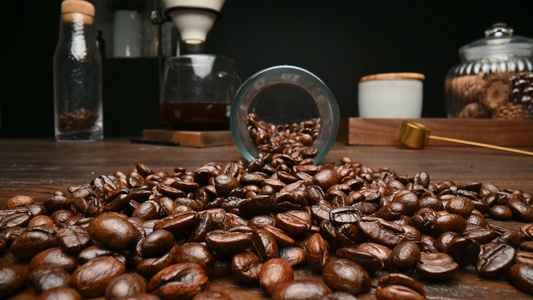 4k咖啡豆推进视频