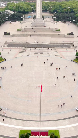 航拍南昌八一广场纪念塔20秒视频