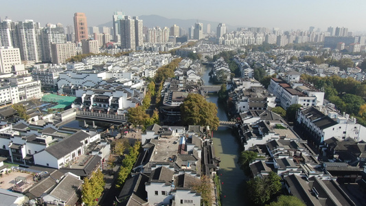 江苏南京秦淮河夫子庙5A景区航拍视频