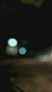 城市夜间虚化灯光视频