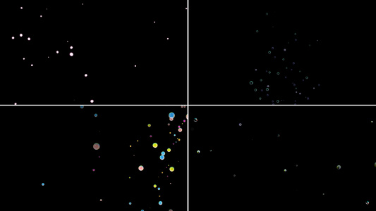 一组漂浮气泡粒子动画4视频
