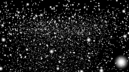 黑色背景下大雪的动画视频