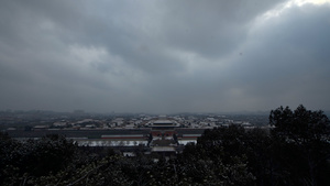北京故宫博物院雪景延时40秒视频