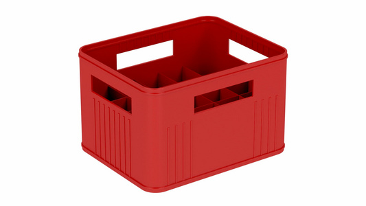 红色塑料箱3d模型视频