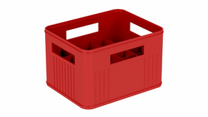 红色塑料箱3d模型20秒视频