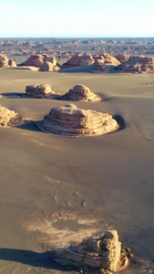 青海戈壁沙漠魔鬼城大自然视频