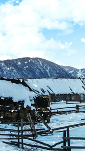 唯美的雪景背景视频素材唯美雪景视频