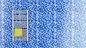 3d白色毛巾散热器16秒视频