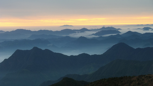 丽水百山祖霞光视频