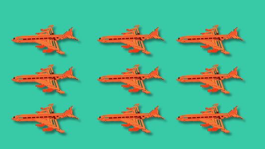 3D动态voxels飞机视频