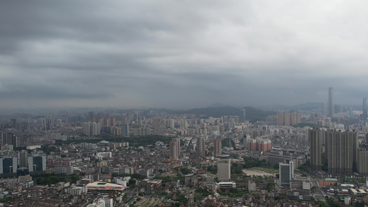 城市老城区航拍视频