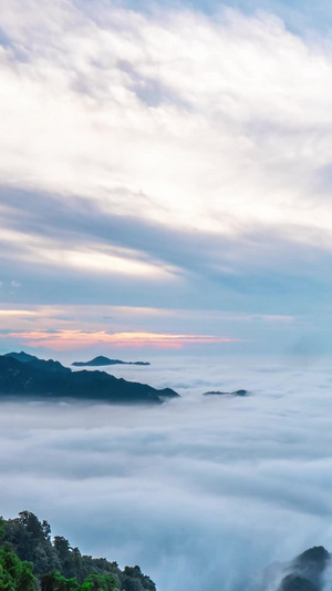 秦岭云海夕阳终南山16秒视频