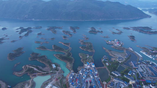 4K仙岛湖4A景区湖泊岛屿航拍视频视频