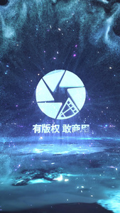 彩色三维粒子LOGO演绎开篇视频