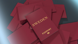 制作瑞典旅行护照的艺术家10秒视频