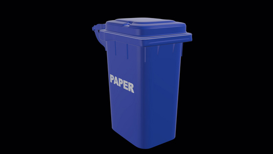 垃圾收集蓝色容器纸垃圾分类垃圾分类收集有助于保护环境视频