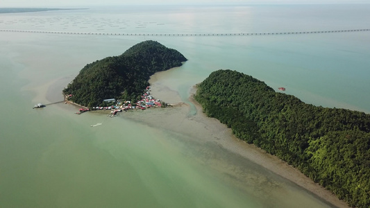 Pulauaman和Pulaugedung空中观察视频