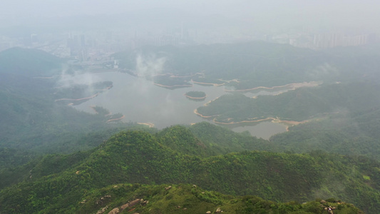 空镜头雨后云雾视频