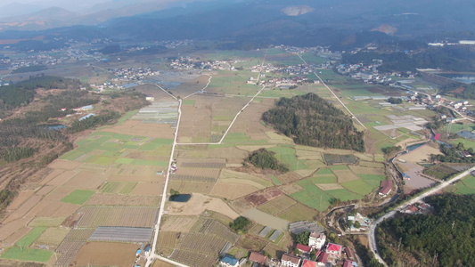 美丽乡村田园风光航拍视频