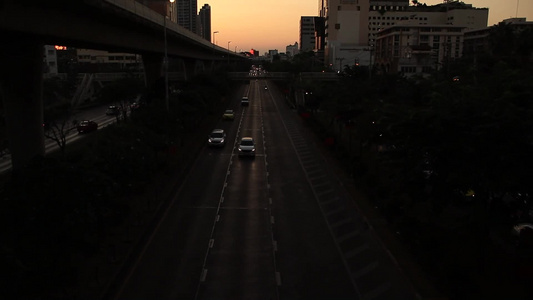 Bangkok市交通繁忙的电影场景视频