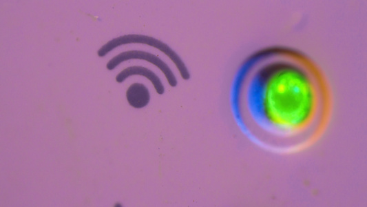 Wifi中继器的维菲符号闪烁信号连接状态影像显示视频