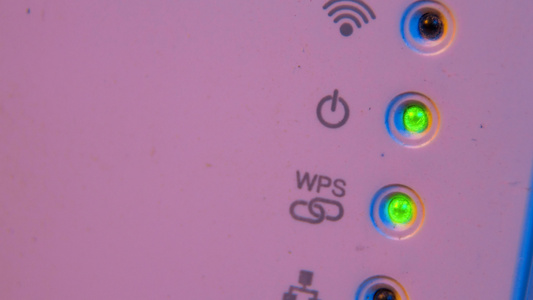 Wifi中继器的闪烁信号连接状态摄像片视频