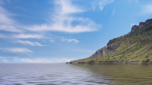 海边的一座山的海景12秒视频