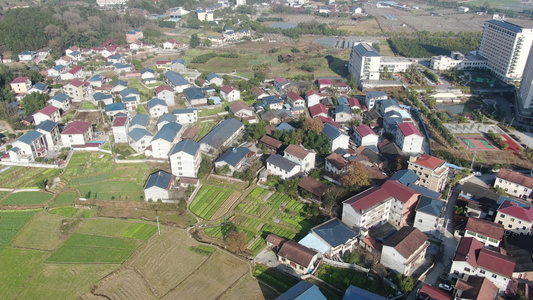 美丽乡村田园风光航拍视频