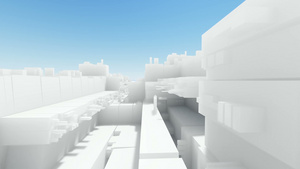 白色抽象城市穿越21秒视频