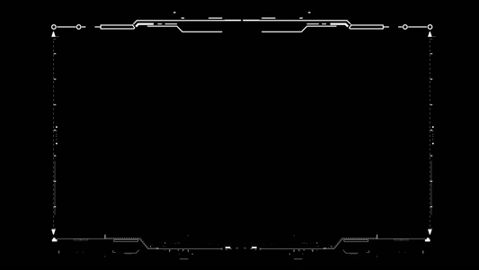 HUD科技动态边框透明素材视频
