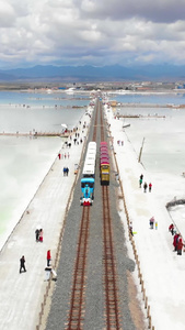 航拍青海网红景点茶卡盐湖青海旅游视频