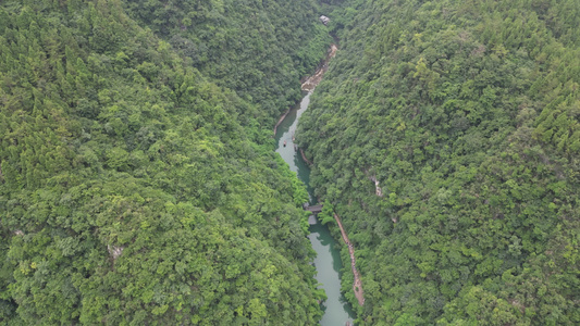 航拍湖北宜昌三峡人家5A景区视频