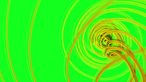 绿幕上生成螺旋形状旋转的动画13秒视频