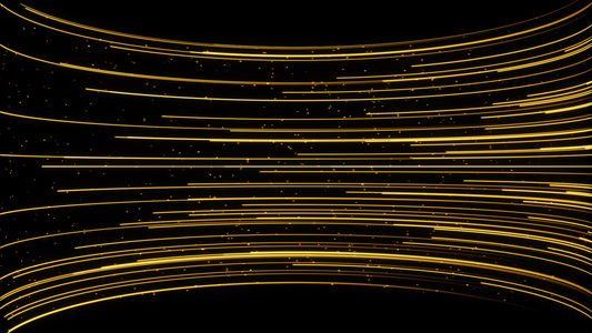 金色粒子线条背景视频