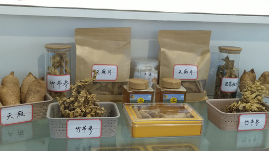 中医中药材中草药展示4K实拍视频[道医]视频