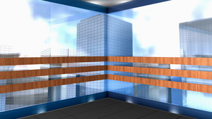 3d模型虚拟演播室广播网络空间制作14秒视频