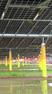 光伏示范园区航拍太阳能视频
