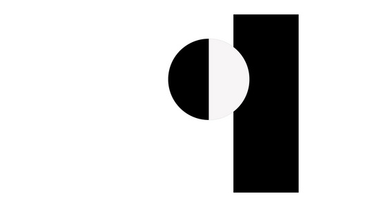最小艺术运动风格中的黑矩形和圆圆动画视频