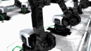 工厂机器人装配线机械臂11秒视频