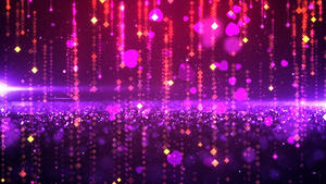 紫色梦幻光斑粒子光斑晚会背景19秒视频
