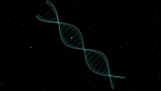 dna结构科学生物技术抽象3d旋转细胞粒子转动视频