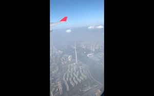 机翼下的广州城竖屏4K视频12秒视频