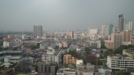 泰国曼谷城市俯瞰实拍视频