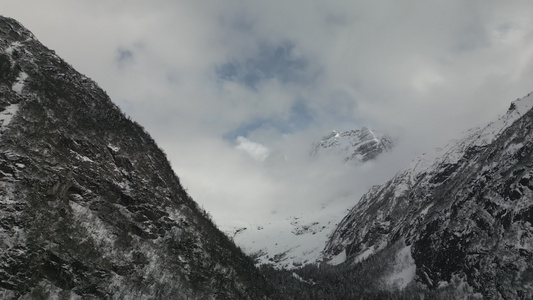 毕棚沟雪山航拍视频合辑视频