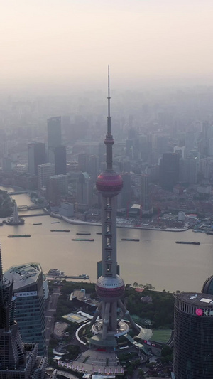 俯瞰上海全景上海浦东83秒视频