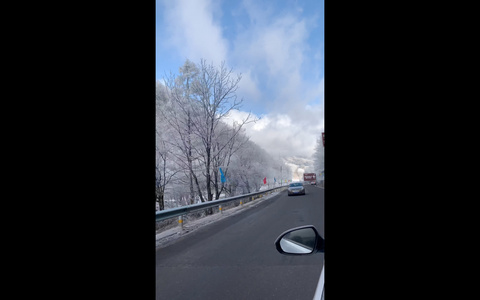 雪山公路第一视角4K竖版视频视频